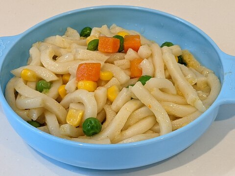 レンジで簡単！カレー風味うどん